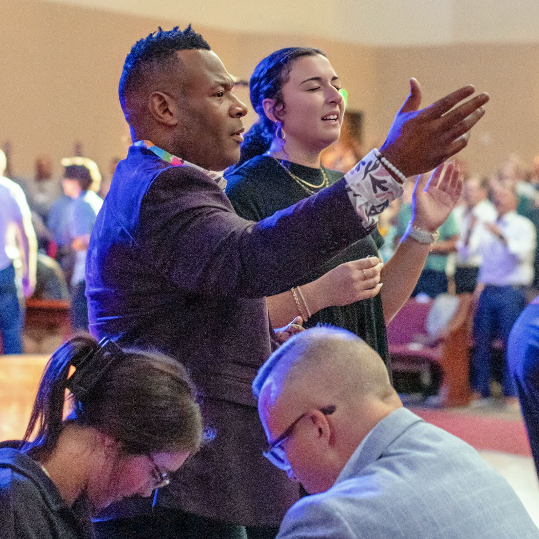 People worshiping together